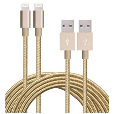 Cáp sạc bọc dù cho iPhone dài 2m (Vàng)